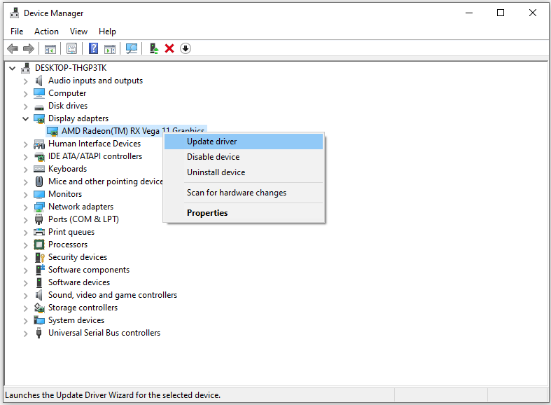 haga clic aquí Update driver