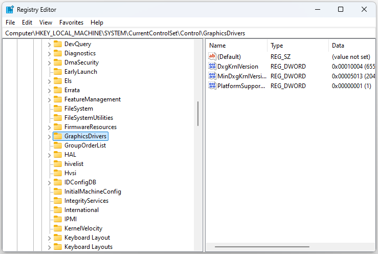 go to the GrahpicsDrivers path