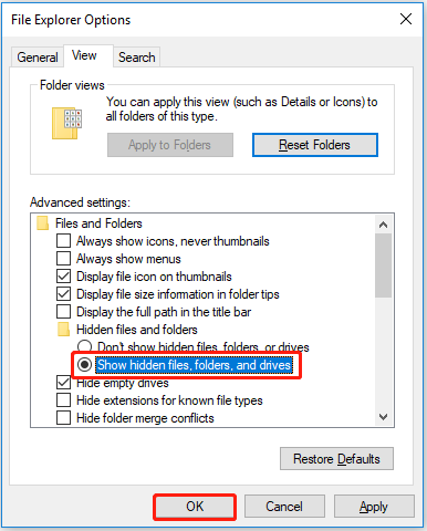 afficher les fichiers cachés