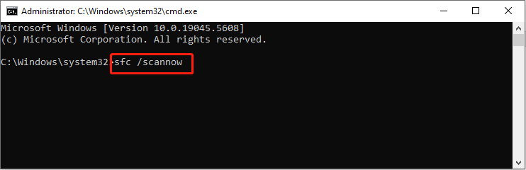 run the SFC command line