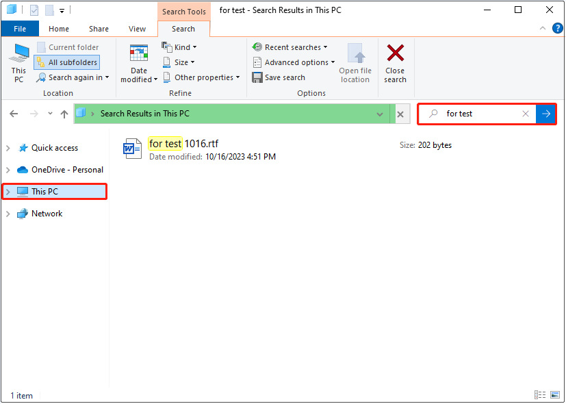 rechercher un fichier