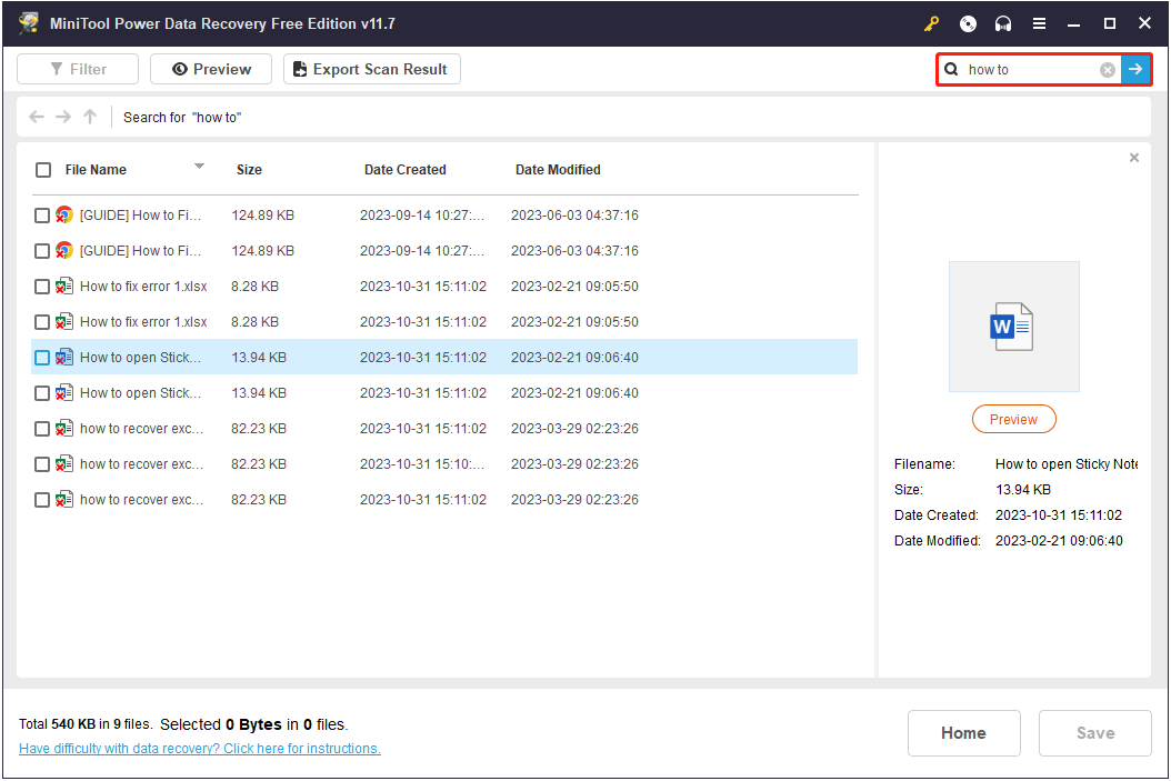 rechercher un fichier