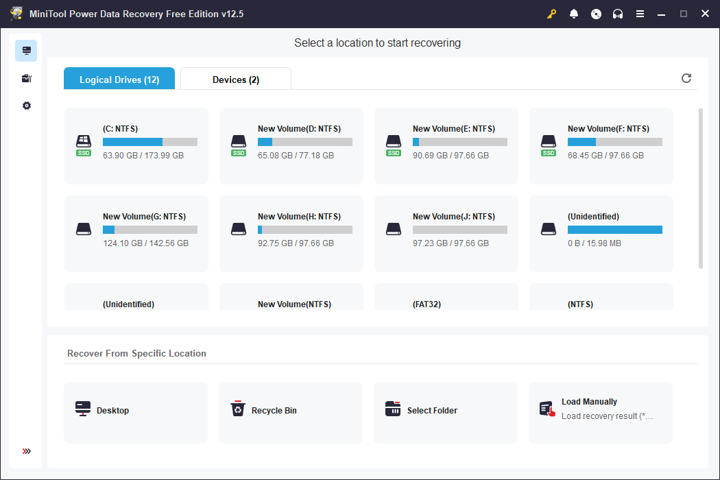 recover files using MiniTool Power Data Recovery