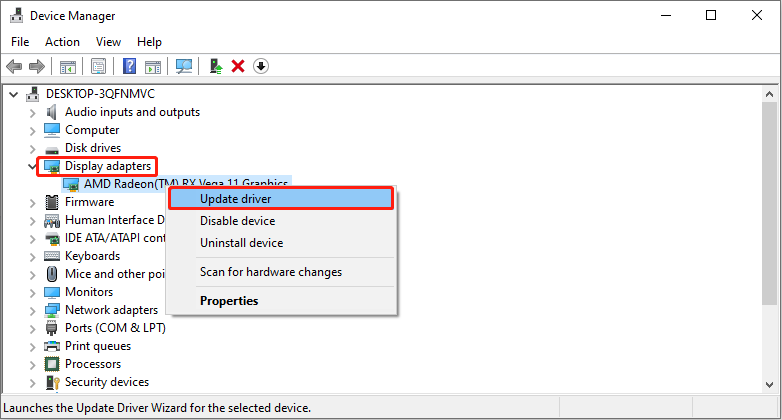 update graphics card
