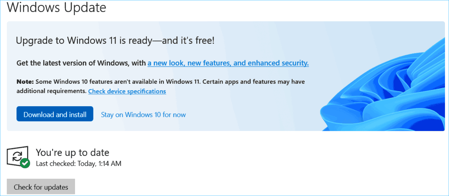 make a full system backup before a major system update