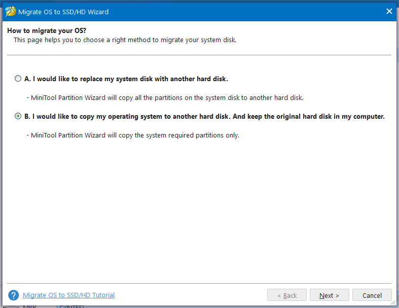 Migrate OS to SSD/HD Wizard