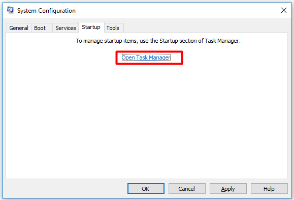 Abra el Administrador de tareas
