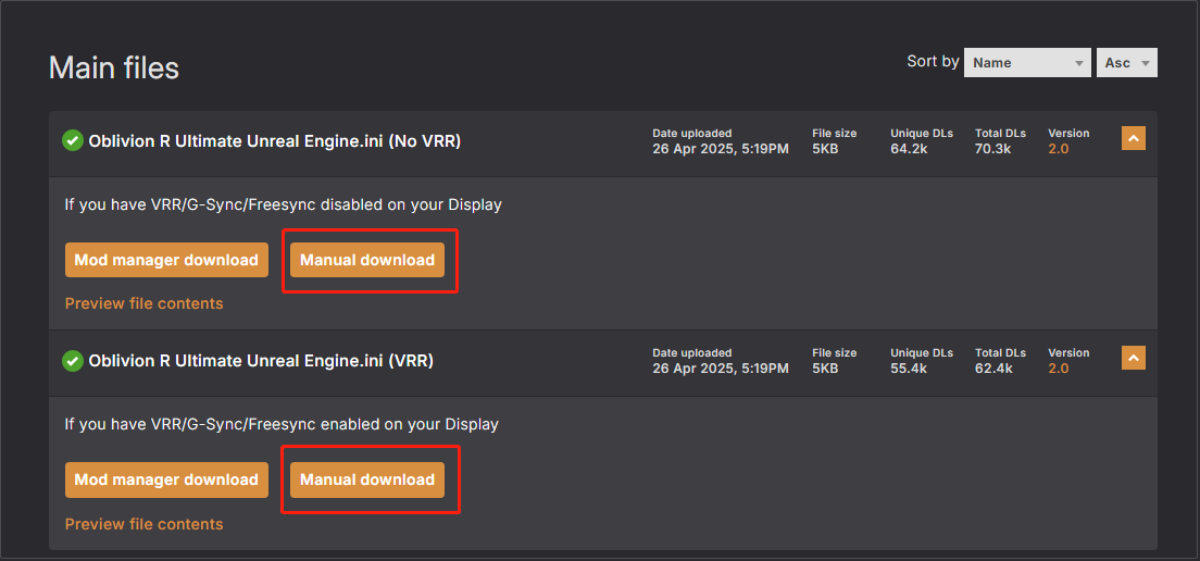 download the game mod file