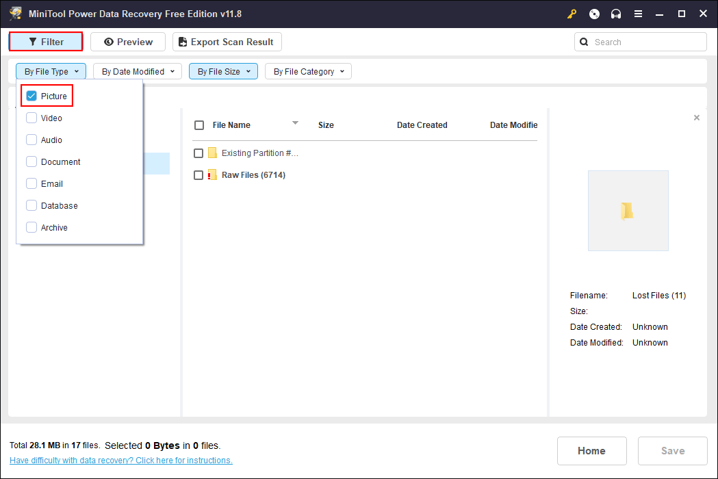 Usar la función Filtro