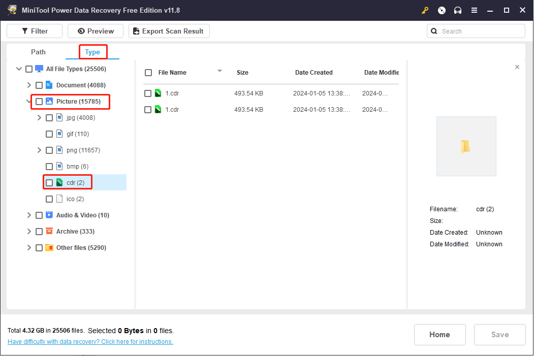 Usar la función Tipo