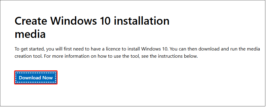 download Create Windows 10 installation media