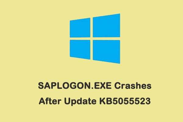 How to Fix SAPLOGON.EXE Crashes After Update KB5055523
