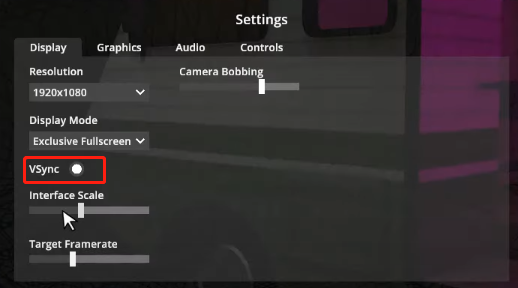 turn off the VSync feature in game settings