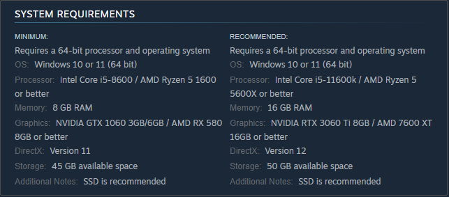 Tempest Rising’s system requirements