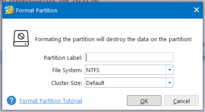 format a partition with MiniTool Partition Wizard