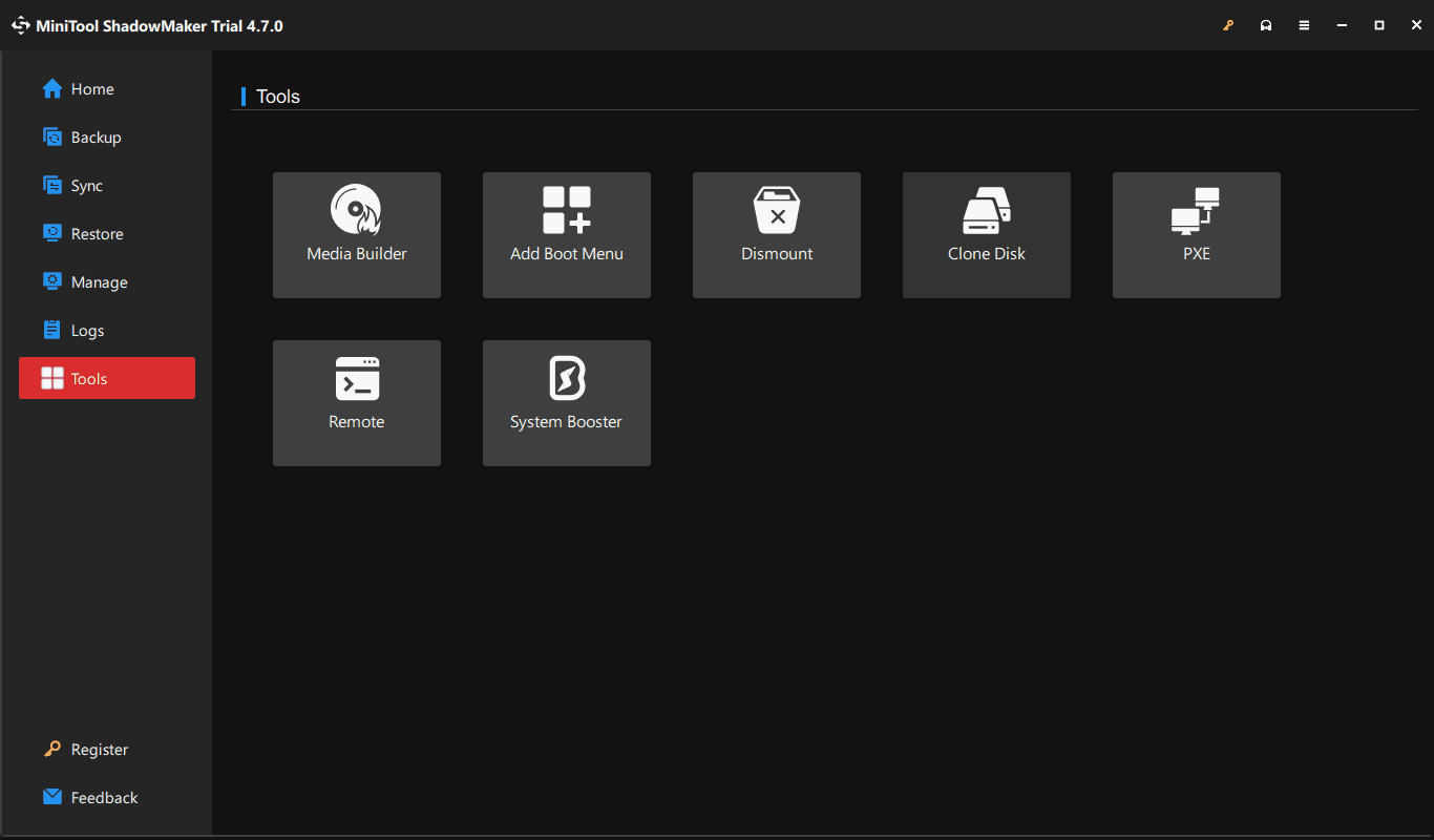 clone disk with MiniTool ShadowMaker
