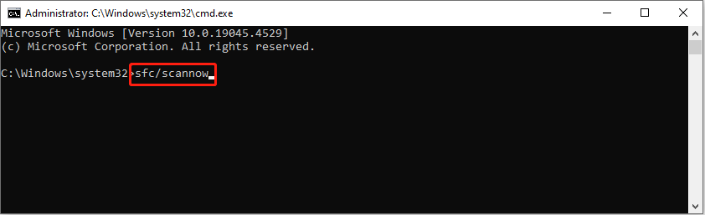 run the command to scan corrupted files