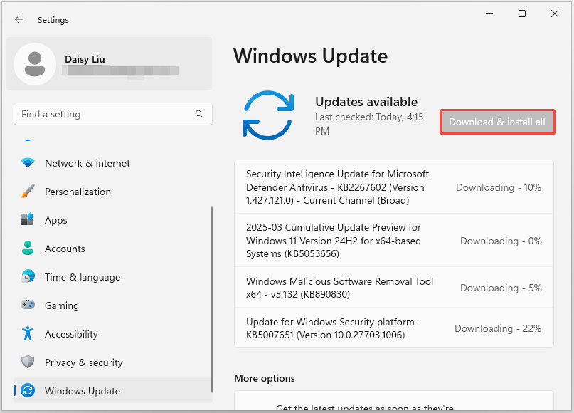 install all available updates