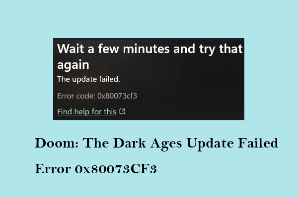 Resolve Doom: The Dark Ages Update Failed Error 0x80073CF3