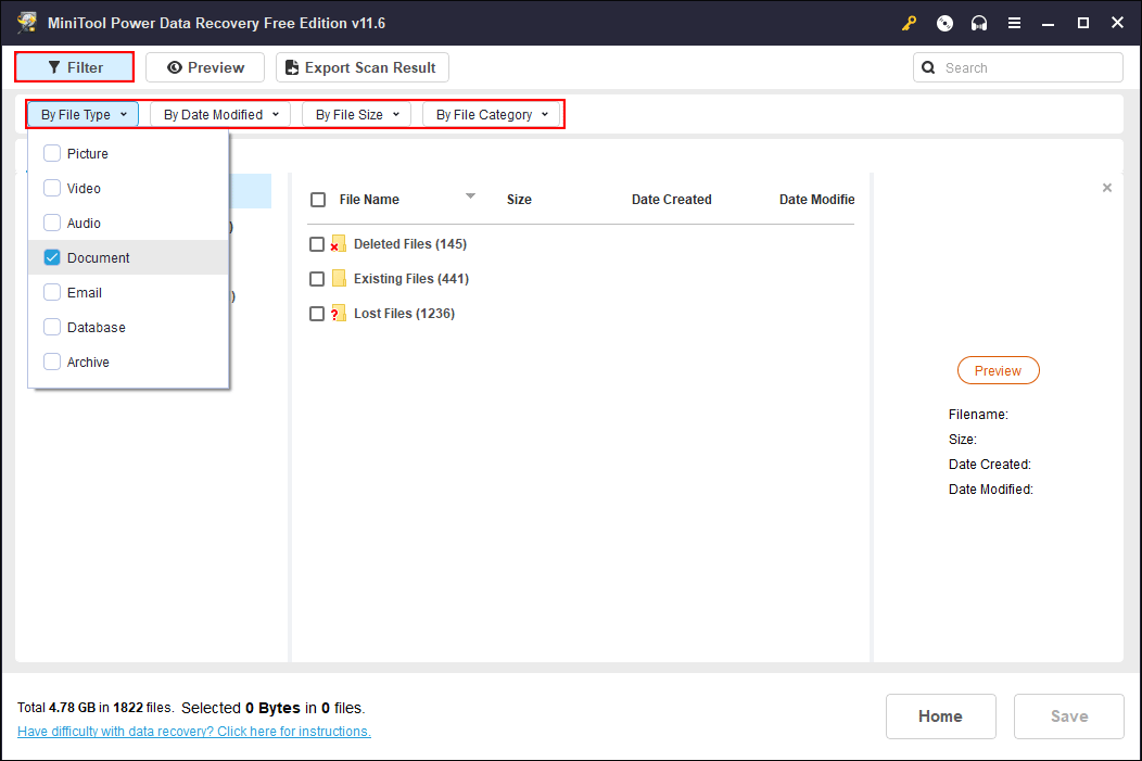 La función de filtro