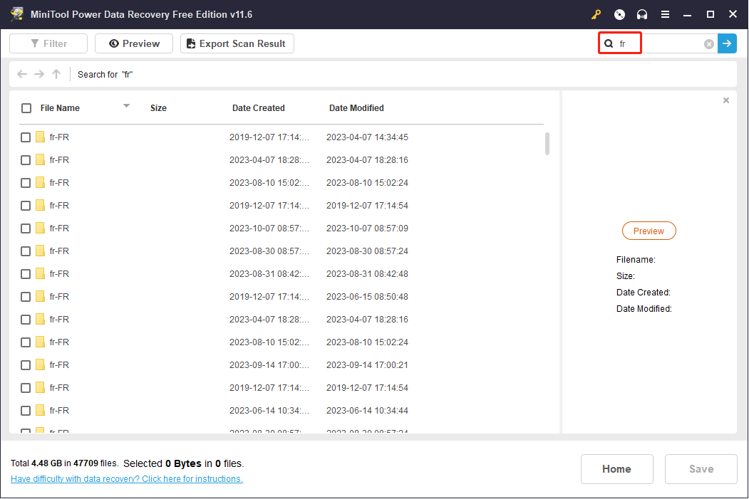 la función de búsqueda