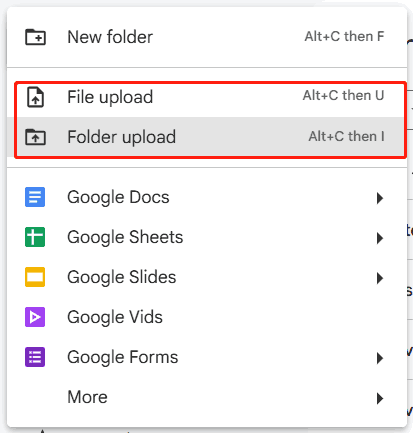 upload videos to Google Drive