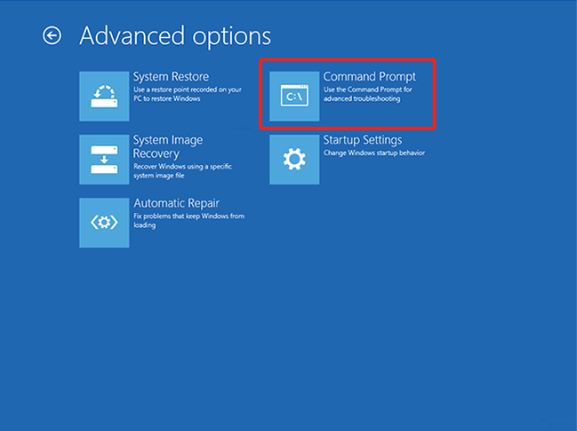 choose Command Prompt
