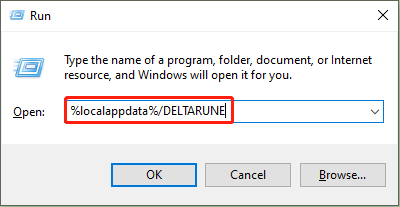 use the Run tool to locate DELTARUNE save file location