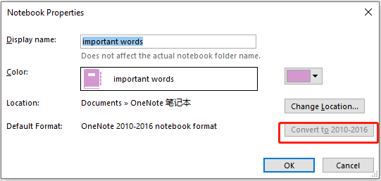 choose Convert to 2010-2016