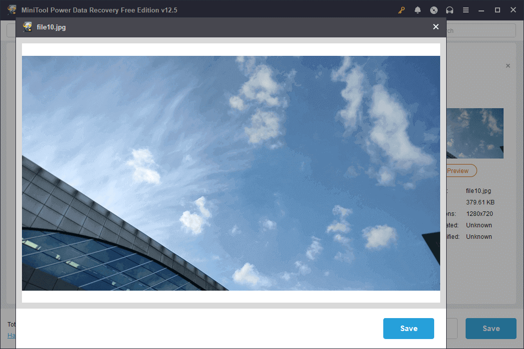 preview the file using MiniTool Power Data Recovery