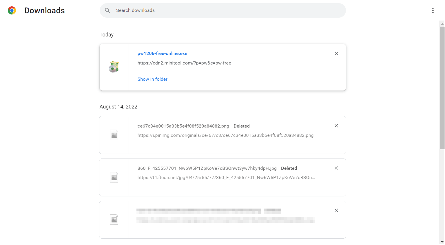 Visualize os downloads no Chrome