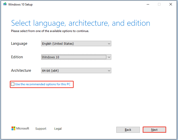 choose language edition and architecture