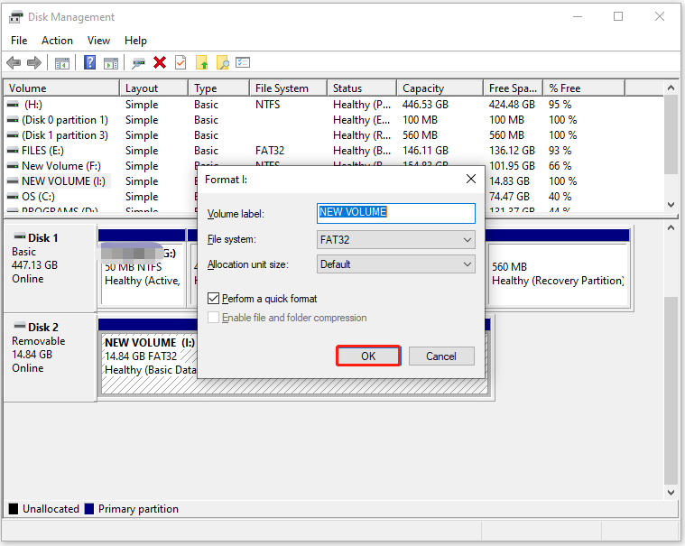 Configure los ajustes.