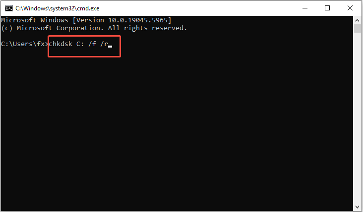 type the command and press Enter