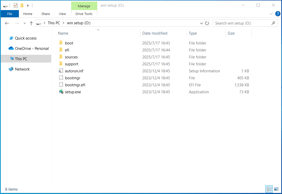 create a folder for iso files