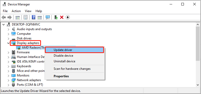update graphics driver card