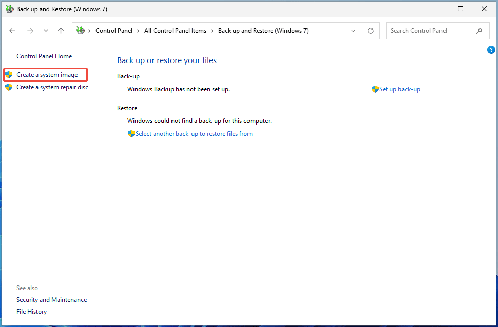 Backup and Restore Windows 7