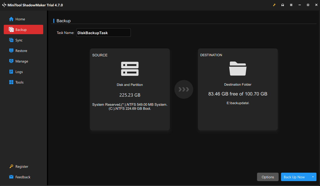 decide what to back up and where to save