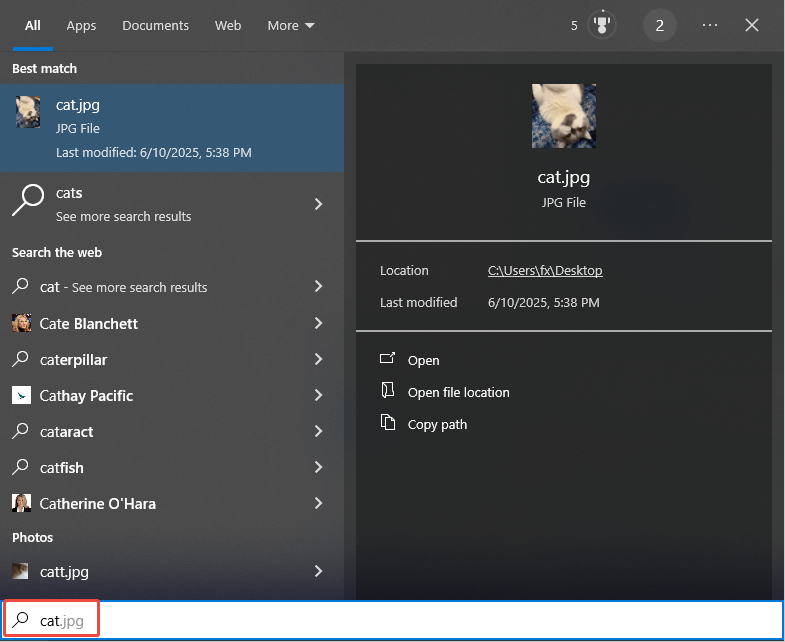 search for the missing desktop file