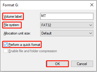 format the USB drive in Disk Management