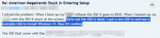 un commento di un utente sul forum minipcunion