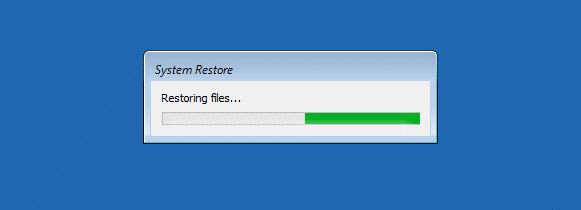 System Restore Stuck on Restoring Files