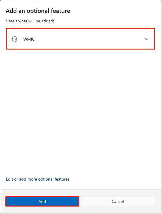 add the WMIC feature