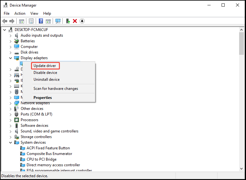 update driver Windows
