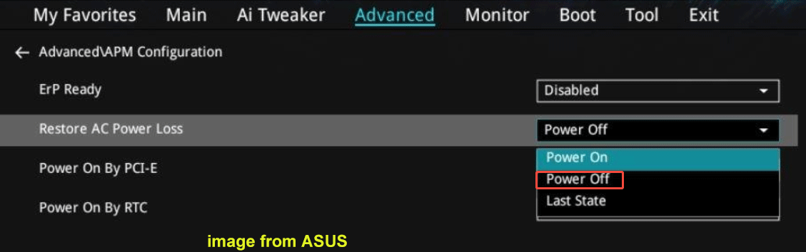 restore AC Power Loss