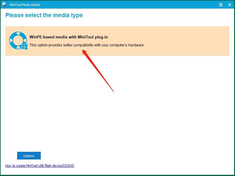 Elija medios basados en Windows con MiniTool plug-in