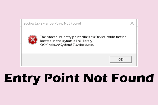 Guide to Diagnose and Repair Entry Point Not Found in Windows