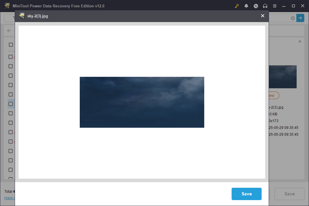 preview files in MiniTool Power Data Recovery