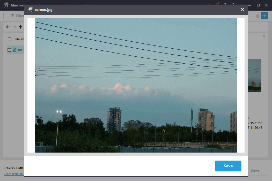 preview files in MiniTool Power Data Recovery