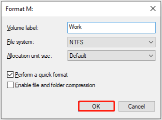 format the hard disk in Disk Management